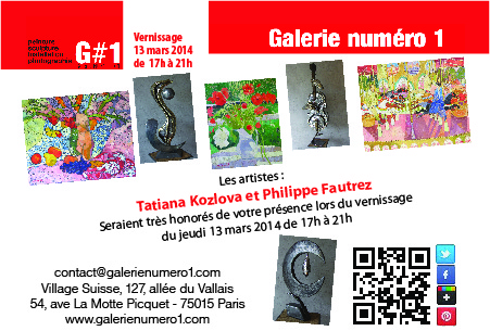 Vernissage 13 mars à la Galerie Numéro 1