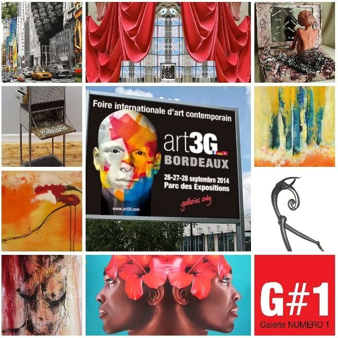 Galerie Numéro 1 à art3G Bordeaux !!! Du 26 au 28 septembre.