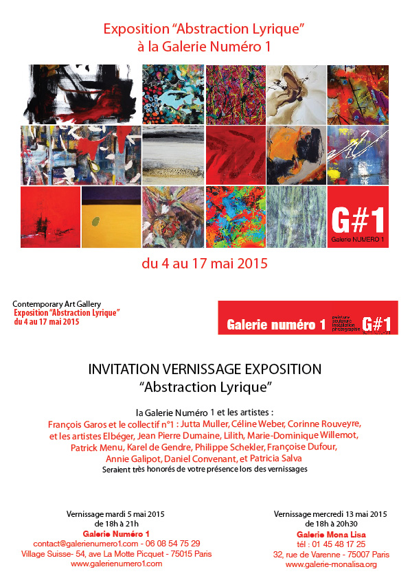 vernissage Abstraction Lyrique chez galerie Mona Lisa