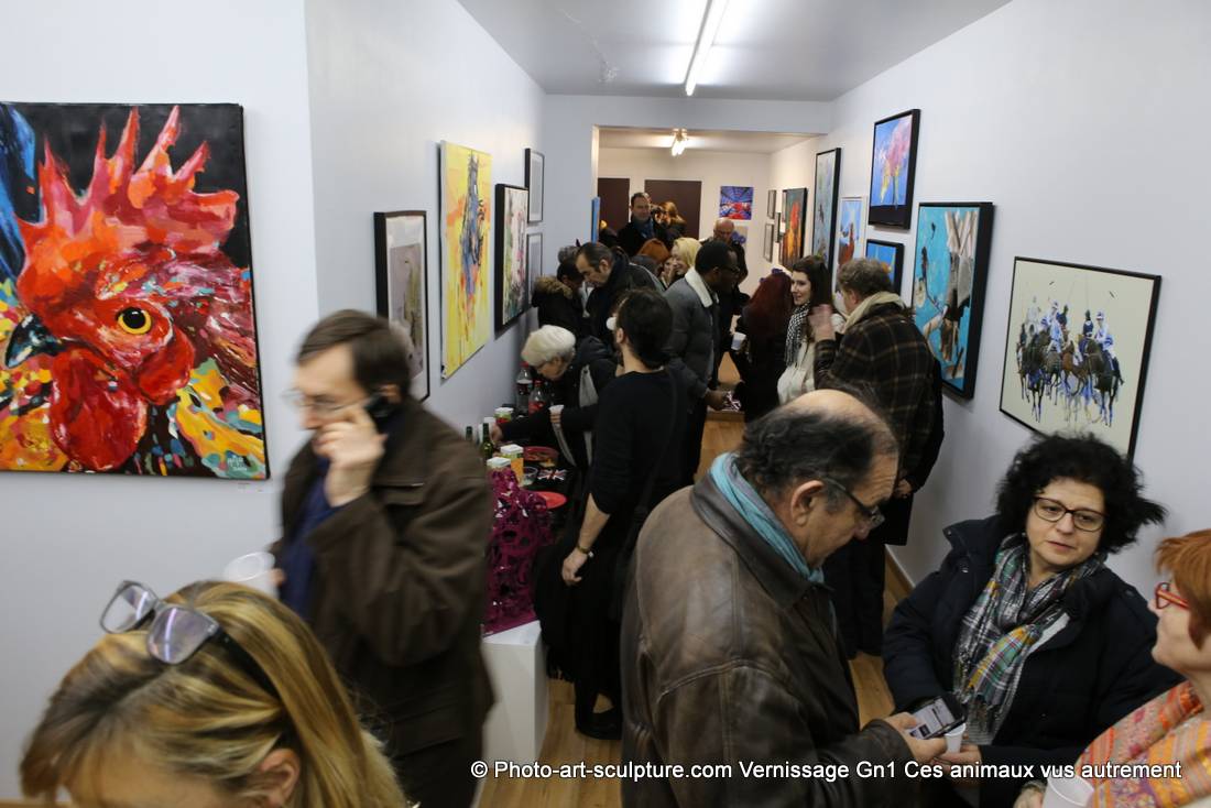 Vernissage exposition Ces animaux vus autrement @galerienumero1.